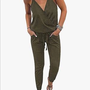 V Neck Jumpsuit Romper